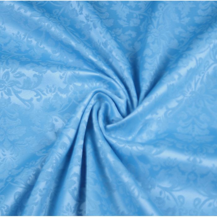 Ткань скатерная Журавинка ш 150 (Голубой (250805) жаккард (1760), м)